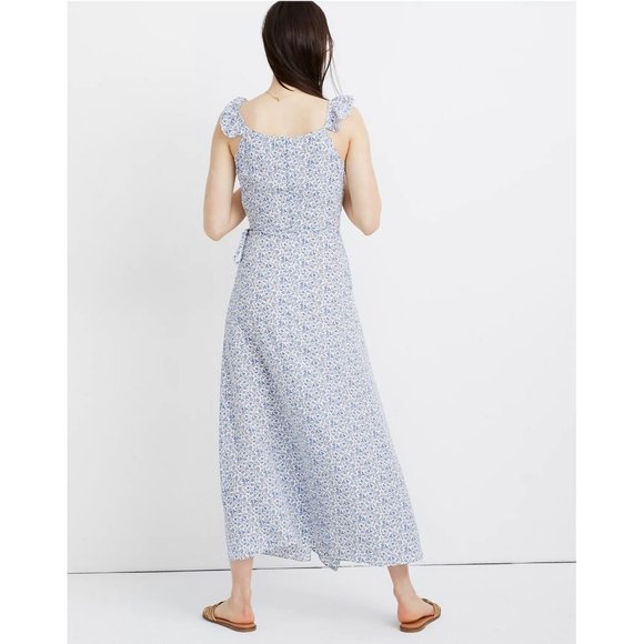 Madewell Wrap Maxi Dress in Americana Floral 10 NWT - Picture 5 of 9